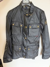 Women’s Belstaff Roadmaster Waxed Cotton Jacket Size 38 Black picture