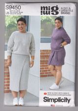 9450 SIMPLICITY mimi g - Knit TOPS & SKIRT - Sz 16/18/20/22/24 picture