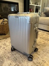 Silver Aluminum Carry-On Suitcase 4-Wheel Spinner Rolling Luggage picture