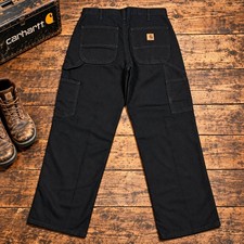 Carhartt B11 BLK Canvas Work Pant Men Size 32x30 Y2K workwear streetwear chore picture