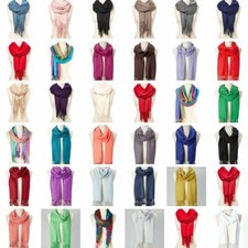Soft Silk Shawl Wrap Women Pashmina Solid Scarf Stole Cashmere Wool Ladies Scarf picture