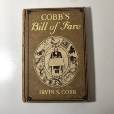 COBB’S Bill-of-Fare First Edition 1913 Antique Hardback Book Illustrated picture