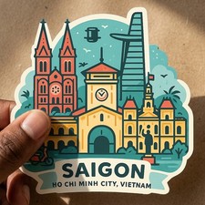 Ho Chi Minh City Vietnam Sticker - Saigon Waterproof Vinyl Travel Souvenir Decal picture