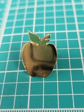 Vtg Golden Apple 🍏 🍎  Gold Tone Lapel Pin picture