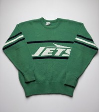 Vintage New York Jets Sweater Mens Green NFL Football Cliff Engle LTD VTG Read picture