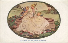 Postcard PC RIE CRAMER ARTIST SIGNED LA BELLE EST AU JARDIN (b27500) picture