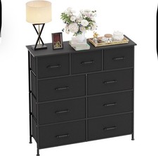 5-8-9-Drawer Fabric Dresser,Sturdy Storage Tower Dresser for Bedroom Metal Frame picture