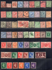Great Britain  54 Stamp Lot  1850's - 1950's Victoria to George VI picture