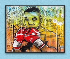 Striking Mike Tyson Graffiti Pop Art Acrylic Painting - 16x20