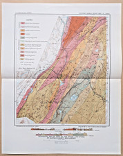 1897 Antique Geological Map of White Limestone of Sussex County, New Jersey picture