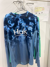3 - Huk Performance Fishing Men's Long Sleeve Polyester Crew Neck  Shirts. picture