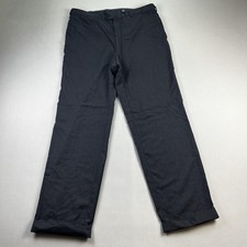 Ermenegildo Zegna Dress Pants Mens 36 Black Wool Straight Leg Slacks Trousers picture