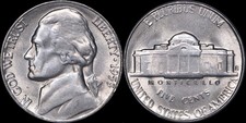 1953 S JEFFERSON NICKEL AU/UNC 1 Random Coin From OBW Rolls  picture