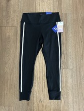 NEW NWT Women's High-Rise Black White Piped 7/8 Leggings JoyLab L Large picture