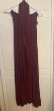WORD ONCE; EXCELLENT CONDITION: Burgundy Twist & Tie Dress (Sz: Small) picture