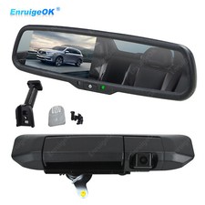For 2005-2015 Toyota Tacoma Rear View Mirror Monitor Tailgate Backup Camera Kit picture