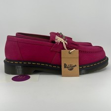 Dr. Martens Adrian Snaffle Fuchsia Pink Horsebit Kiltie Loafers Size 11 M/ 12 W picture