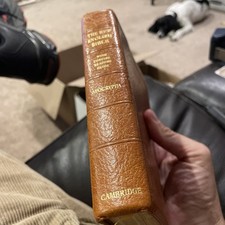 RARE Cameo New English Bible Apocrypha A56X Saddle Brown Water Buffalo Calfskin picture