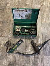 Used greenlee 767 hydraulic hand pump knockout punch set With Metal Case OEM picture