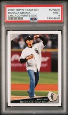 2009 Topps Team Set President Barack Obama #CWS15 Chicago White Sox PSA 9 MINT picture