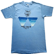 Vintage FOOL-CON IV T Shirt SCI FI FANTASY Convention JCCC Kirk artist picture