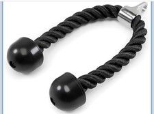 Tricep Rope 24 Inch 2 Colors Fitness Cable Machine Pulldown Nylon Rope picture