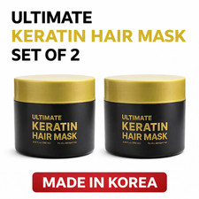 Keratin Hair Mask Deep Conditioning Repair Biotin Treatment  Damaged Hair 2 PACK picture