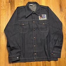 Dead stocl cap n jac Purina uniform 1970s American-vintage Men's denim Jacket picture