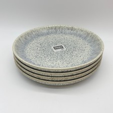 Denby Halo Speckle Gray Coupe Dinner Plate Set of 4 Plates NEW picture