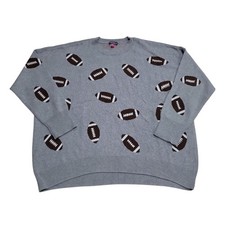 Vince Camuto Women's Game Day Comfort Crewneck Pullover Sweater (Grey, M) picture
