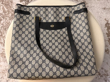 Vintage Gucci Accessory Collection GG Supreme Navy Tote WITH COA 39.02.061 picture