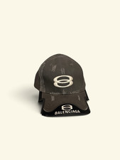 Balenciaga Distressed Double Unity Sports Icon Baseball Cap In Gray picture