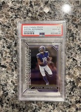 2020 Panini Prizm Emergent Justin Jefferson #10 Rookie RC PSA 10 Vikings picture