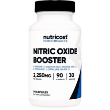 Nutricost Nitric Oxide Booster (2250mg) 90 Capsules - Gluten Free, Non-GMO,750mg picture