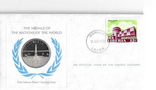 LIBERIA.   FRANKLIN MINT MEDALS OF THE NATIONS OF THE WORLD 1st EDITION . Exc. picture