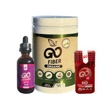 Kit Go Fit Red 30 caps fat burner + Go fiber 300 gr lemon + Go Drainer 60 ml picture