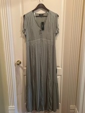 Lulus Completely In Love Swiss Dot Button-Front Maxi Dress In Sage Green Sz XL picture