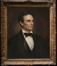 Hand Painted Oil Painting Abraham Lincoln Portrait Classical Historical Male Art picture