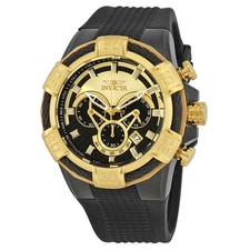 Invicta Bolt Chronograph Black and Gold Dial Men's Watch 24699 picture