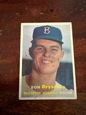 Don Drysdale Brooklyn Dodgers 1957 Topps Card #18 picture