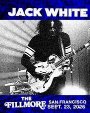 Jack White in San Francisco Sept 23 2026 Tour Poster picture