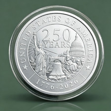 1 oz Golden State Mint Silver Round - USA 250th Anniversary .999 Fine Coin picture