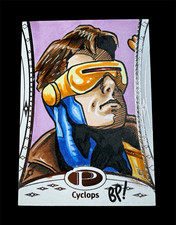 Upper Deck 2014 Marvel Premier Cyclops #15 Sketch 1/1 Richard P. McWilliam Auto picture