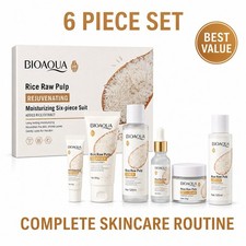 Bioaqua Rice Raw Pulp 6 piece skincare set Moisturizing facial care kit picture