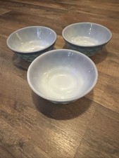 Lot X 3 Vintage Fire King Kimberly Diamond 5 “ Bowls Anchor Hocking Blue Ombre picture