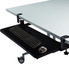 Keyboard Tray Under Desk Pull Out Slide Out Drawer w/C Clamps 30