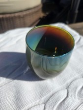 Glassybaby Rare Hudson Pre Triskelion Gorgeous Amber Green Turquoise Purple Glow picture