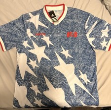 adidas 94 World Cup USA  Blue White Red Stars Soccer Jersey (Size M) (NWT) picture