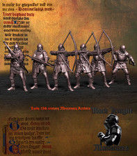 Early 15th Century Mercenary Archers 30mm from Black Knight Miniatures.  picture