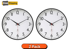 Mainstays 11.5” Quartz Black & White Schoolhouse Wall Clock -Free Shipping picture